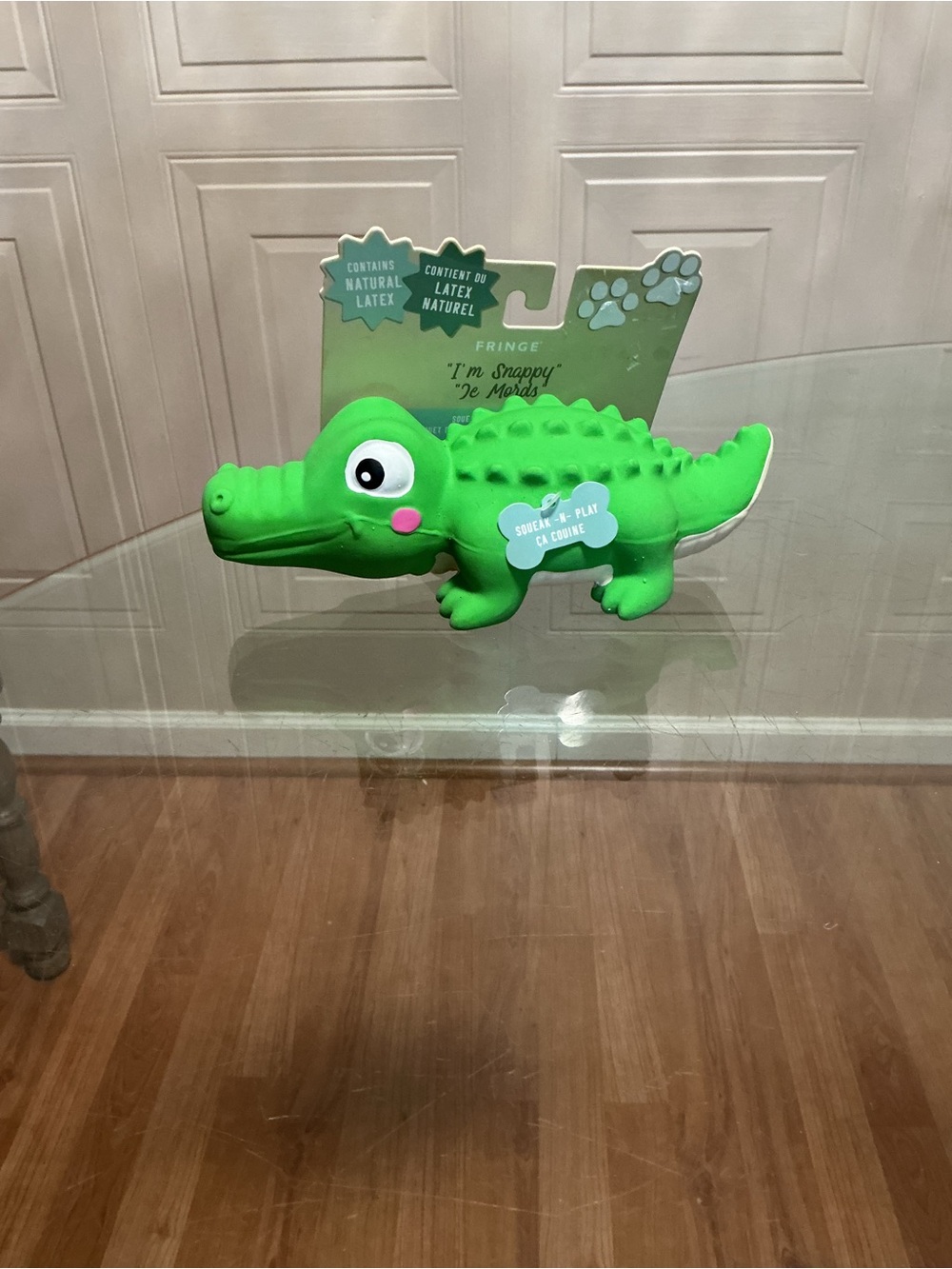 Fringe  Latex I’m Snappy Le Morse Alligator, Clinker & Squeaky  Dog Toy 9 ”